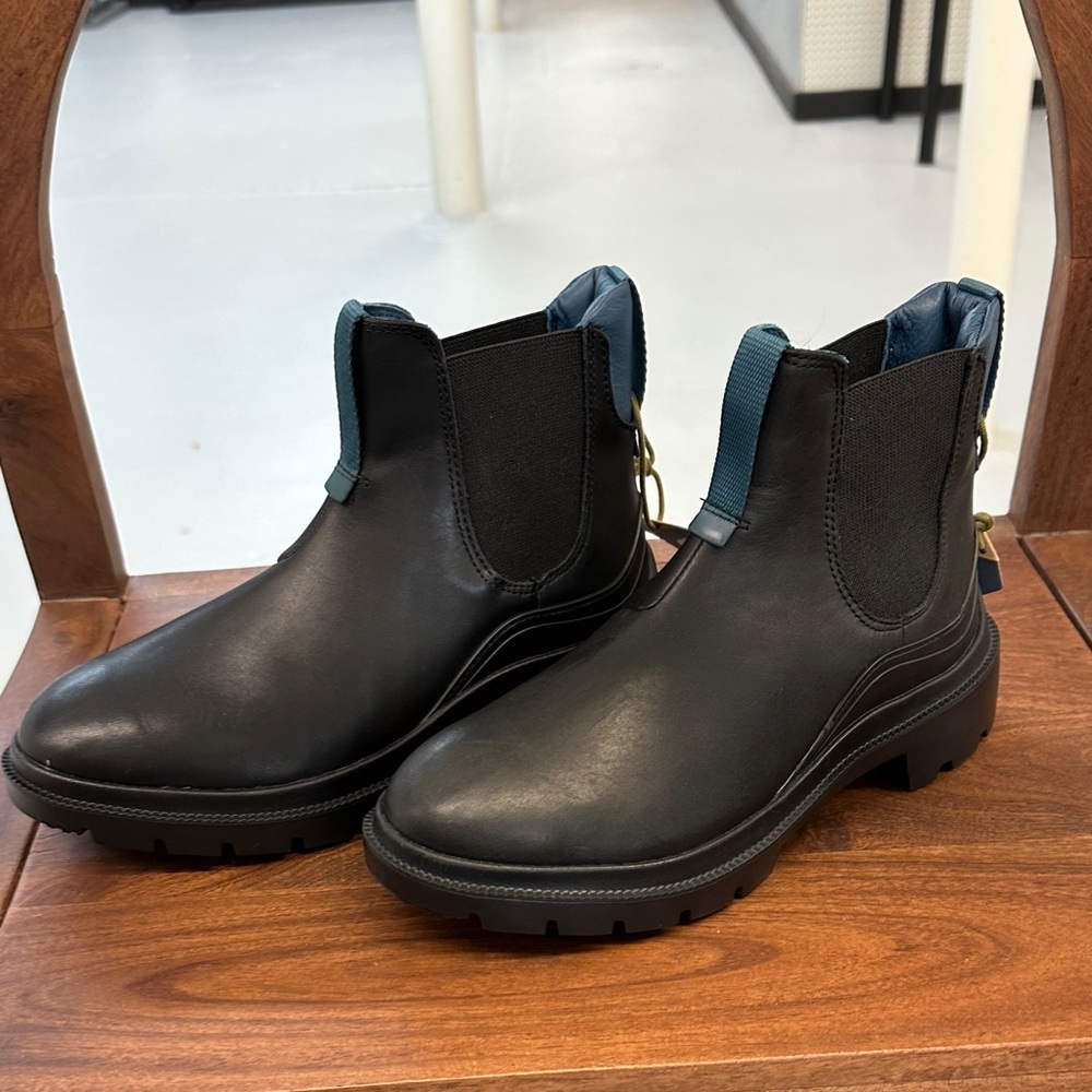 Black Leather Ankle Boots